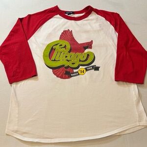 Chicago 2014 World Tour Raglan Band Tee XL